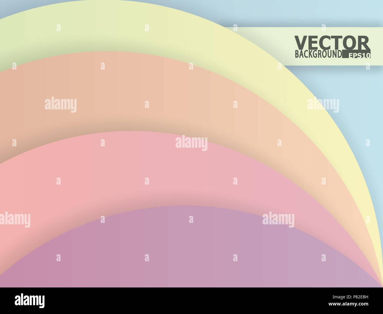 vector of different color in pastel shade tone rounded for background. vector illustration ESP10 Stock Vector
