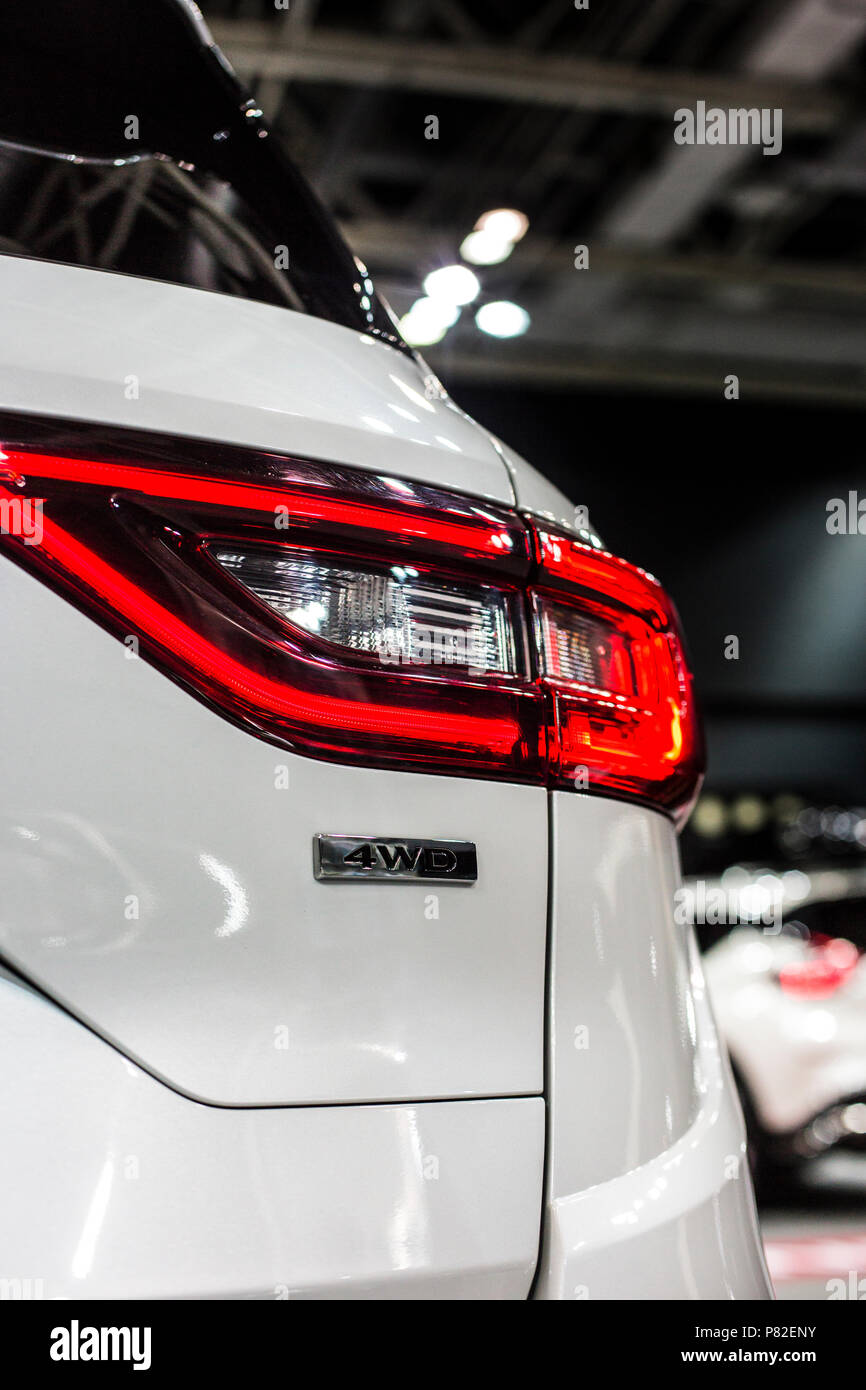 Rear stop light of 4wd crossover car Stock Photo Alamy