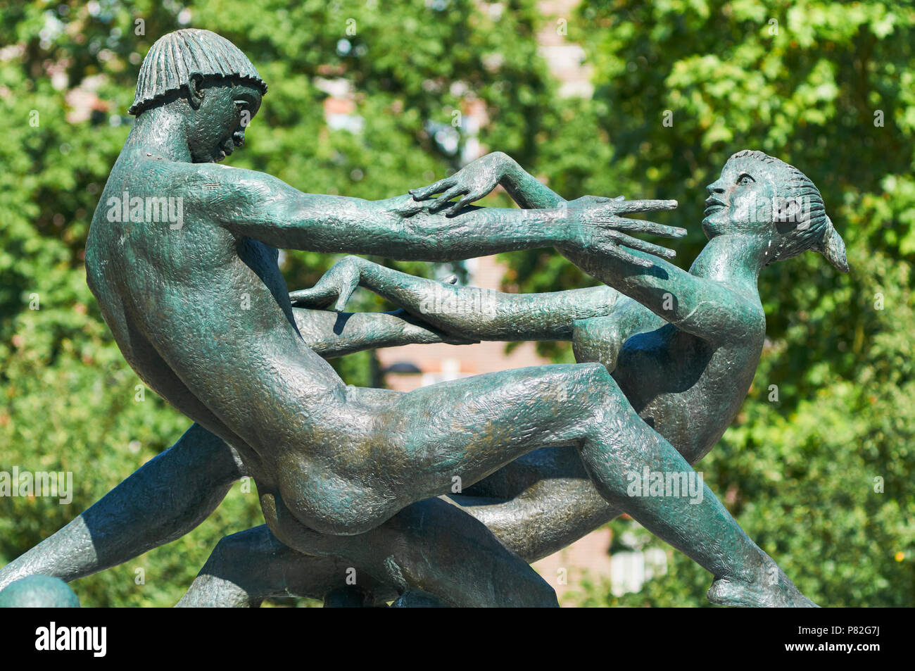 Figures on The Joy of Life Fountain in London's Hyde Park, London UK Stock Photo