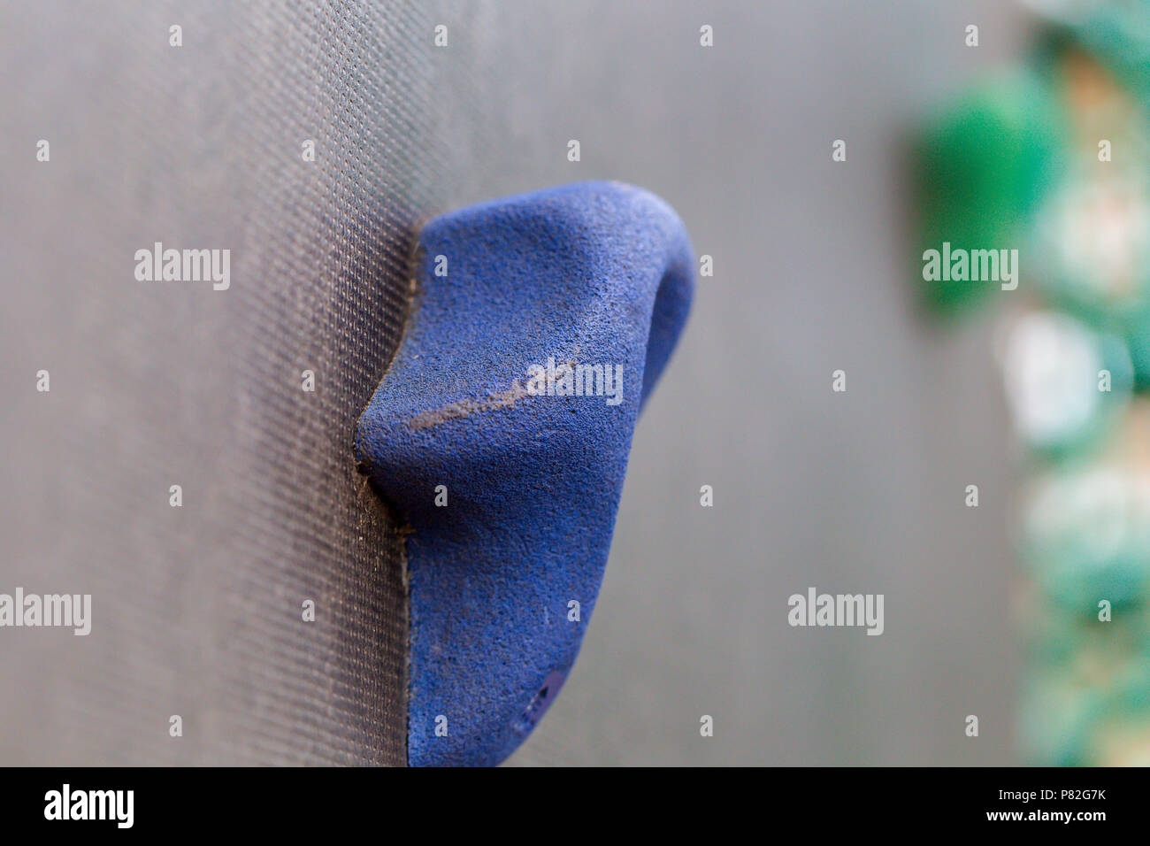 Hand grips on a climbing wall in Battersea Park, London Stock Photo