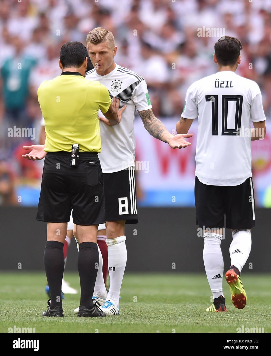 MOSCOW, RUSSIA - JUNE 17: Toni Kroos of Germany reacts during the 2018 FIFA World Cup Russia group F match between Germany and Mexico at Luzhniki Stadium on June 17, 2018 in Moscow, Russia. (Photo by Lukasz Laskowski/PressFocus/MB Media) Stock Photo