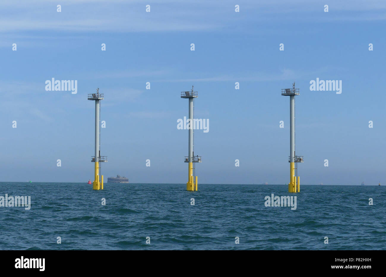 SOLENT NAVIGATION LIGHTS on the approaches to Portsmouth aid very large ship such as the