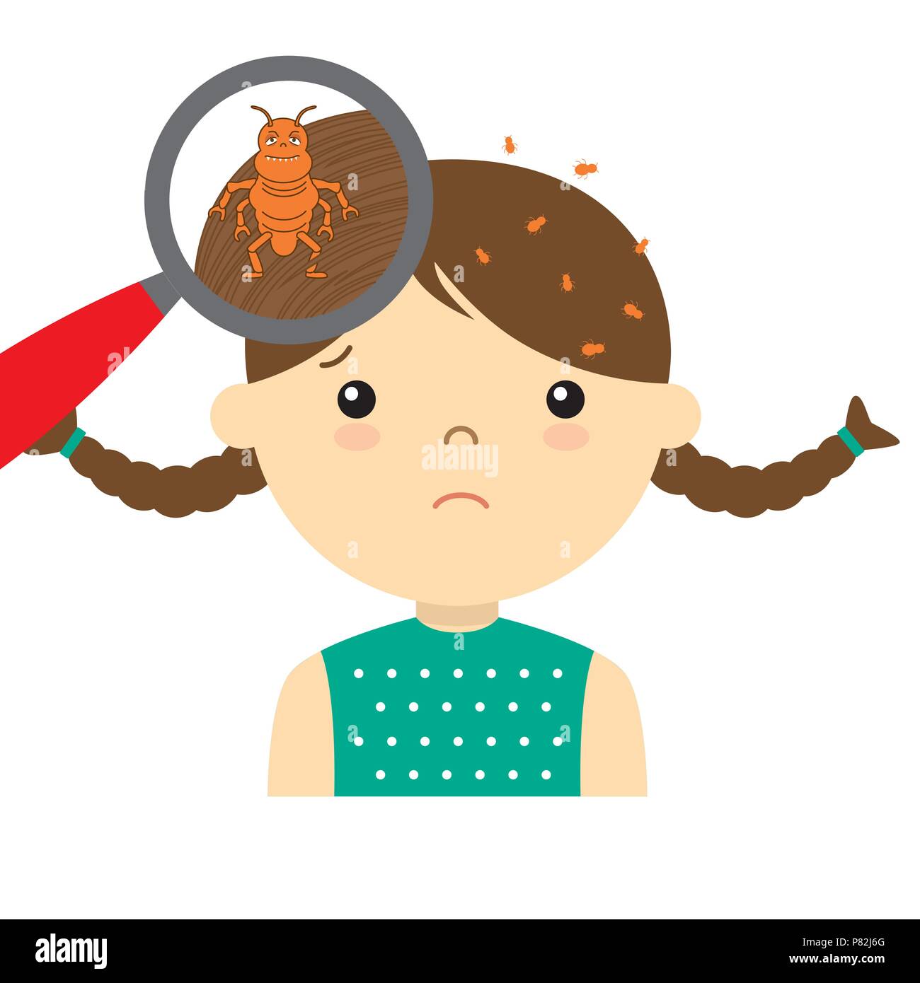 little girl with lice Stock Vector Image & Art - Alamy