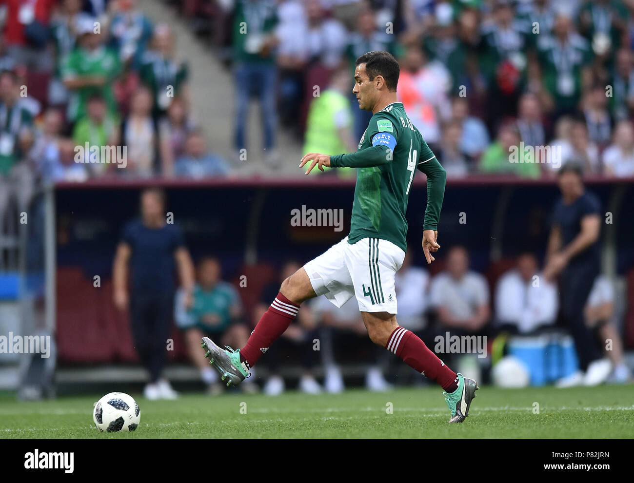 MOSCOW, RUSSIA - JUNE 17: Rafael Marquez of Mexico in action during the 2018 FIFA World Cup Russia group F match between Germany and Mexico at Luzhniki Stadium on June 17, 2018 in Moscow, Russia. (Photo by Lukasz Laskowski/PressFocus/MB Media) Stock Photo