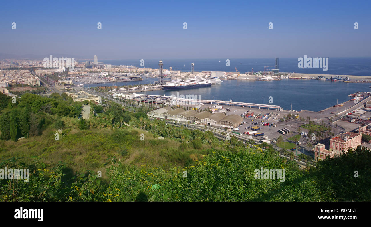 Barcelona cityscape view in Spain Stock Photo - Alamy