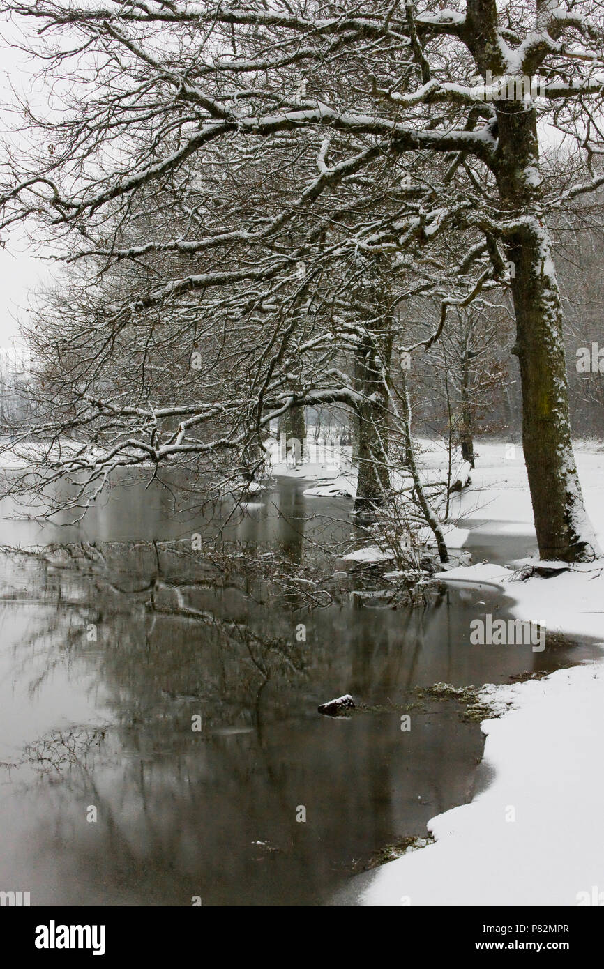 Winter in Beaume Frankrijk; Winter at Beaume France Stock Photo