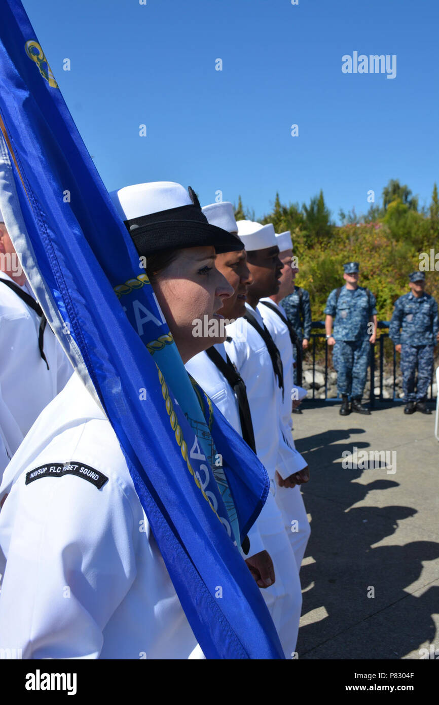 BREMERTON, Wash. (Aug. 19, 2016) - Navy Region Northwest (NRNW) chief petty officer (CPO) selects participate in the Chief Petty Officer Legacy Academy aboard the USS Turner Joy (DD 951). The Academy awards the chief selectees as Class 008. The Academy program entailed residing aboard the Vietnam-era destroyer, while participating in community relations projects, ship preservation, and leadership training, which finished with a ceremony on the pier in front of the Turner Joy Museum. Stock Photo