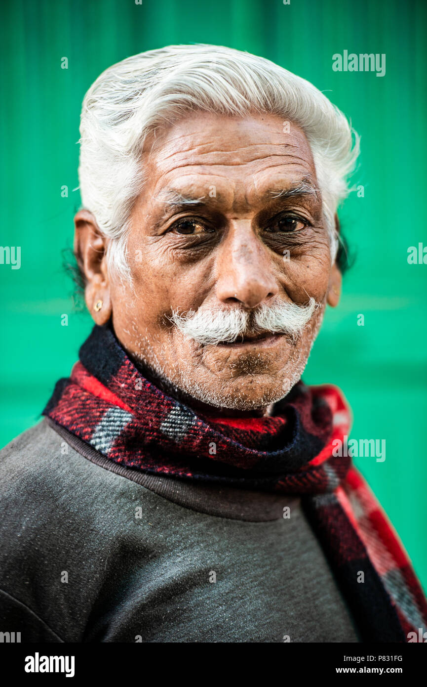Old man white hair moustache hi-res stock photography and images - Alamy
