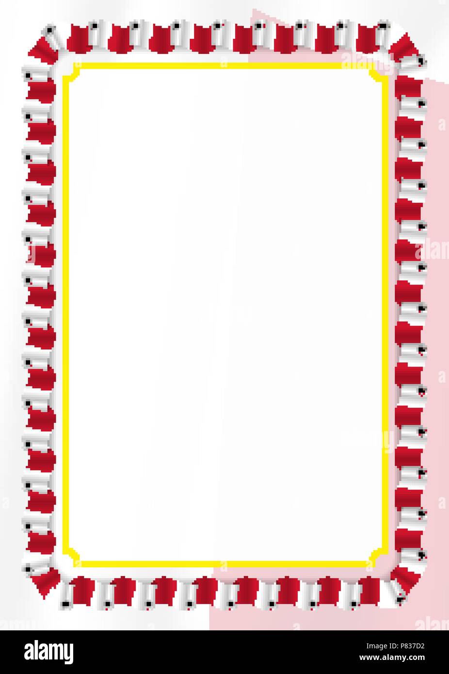 Frame and border of ribbon with Malta flag, template elements for your