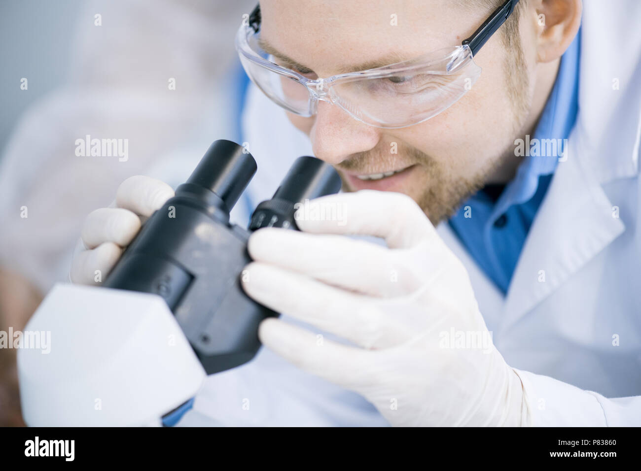 Scientist Doing Research in Laboratory Stock Photo
