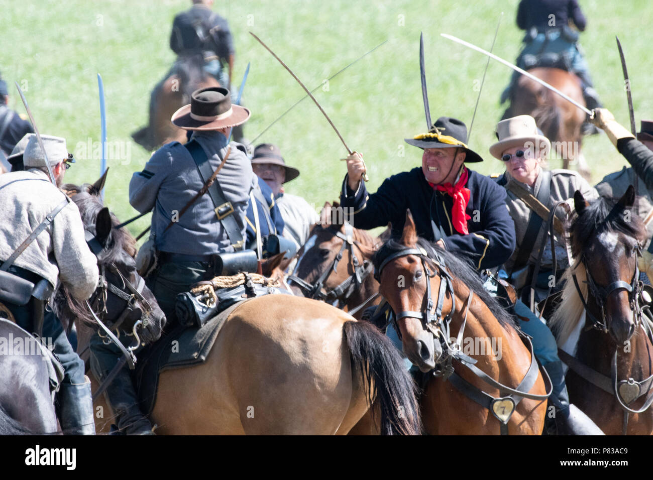 Picketts charge reenactment hires stock photography and images Alamy