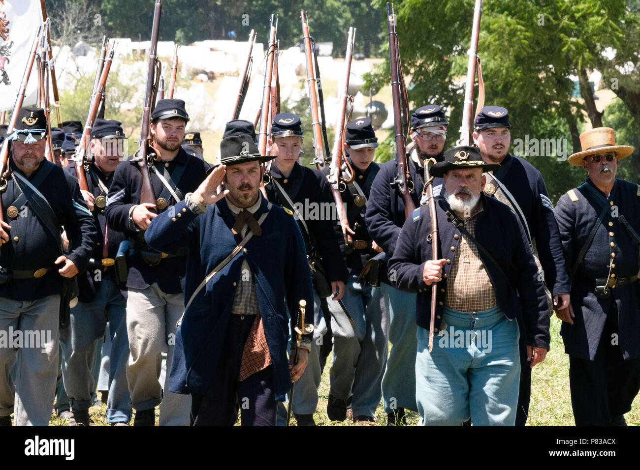 Picketts charge reenactment hires stock photography and images Alamy