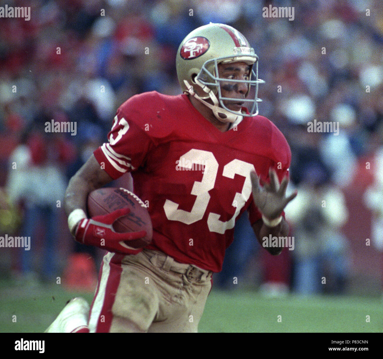 San Francisco, California, USA. 1st Jan, 1989. San Francisco 49ers vs  Minnesota Vikings at Candlestick Park Sunday, January 1, 1989. 49ers Beat  Vikings 34-19, Division Playoff. Roger Craig and Tom Rathman. Credit: