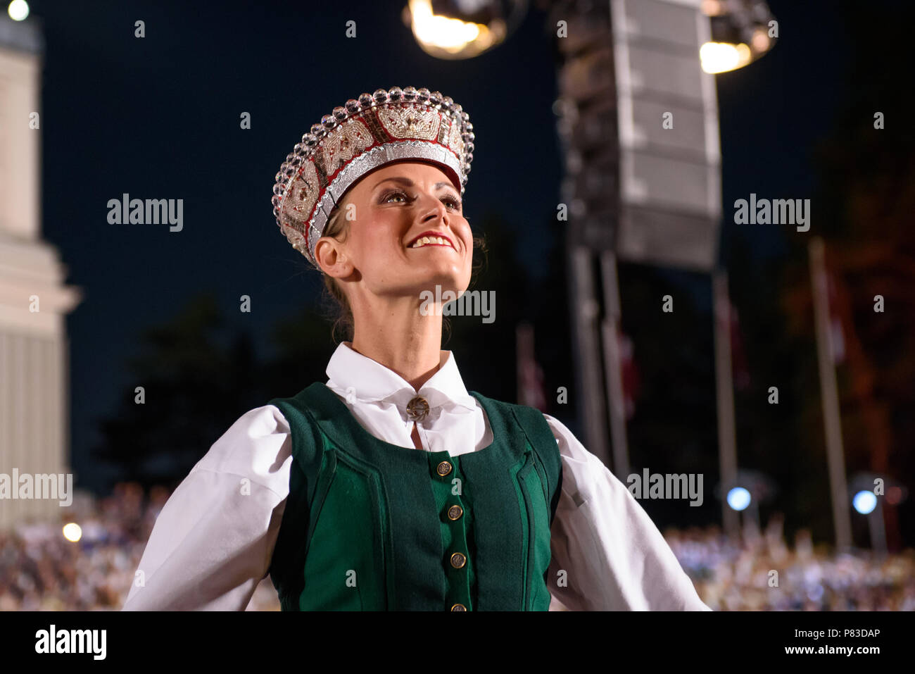 Riga, Latvia. 8th July 2018. 08.07.2018. RIGA, LATVIA. Closing Concert 'Following the Starry Path' during The Song and Dance Celebration. Credit: Gints Ivuskans/Alamy Live News Stock Photo