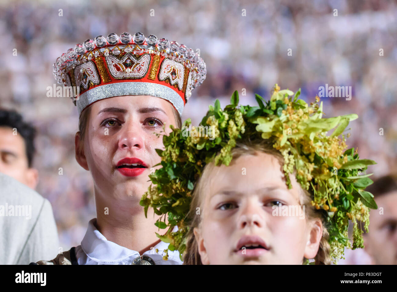 Riga, Latvia. 8th July 2018. 08.07.2018. RIGA, LATVIA. Closing Concert 'Following the Starry Path' during The Song and Dance Celebration. Credit: Gints Ivuskans/Alamy Live News Stock Photo