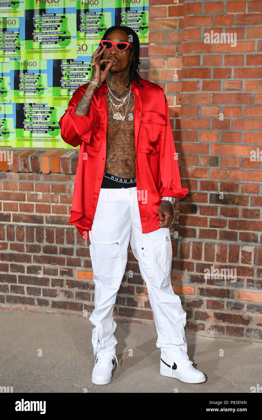 Berlin Deutschland 05th July 18 05 07 18 Berlin Wiz Khalifa Comes To The Presentation Of The Hugo Mens And Womens Collection Spring Summer 19 In The Motor Works Weissensee At The Berlin Fashion Week