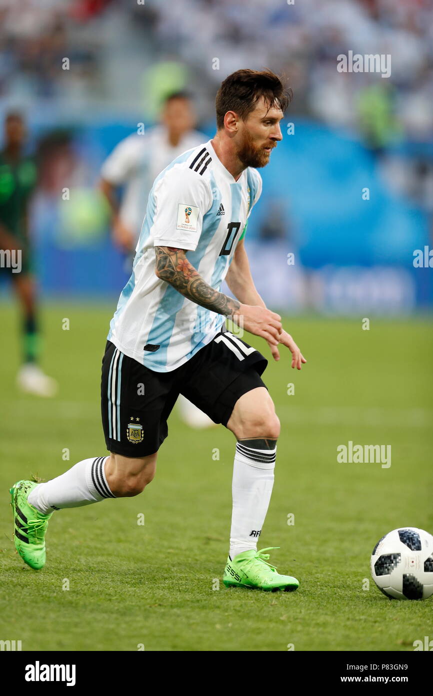 Saint Petersburg, Russia. 26th June, 2018. Lionel Messi (ARG) Football/Soccer : FIFA World Cup Russia 2018 match between Nigeria 1-2 Argentina at the Saint Petersburg Stadium in Saint Petersburg, Russia . Credit: Mutsu KAWAMORI/AFLO/Alamy Live News Stock Photo
