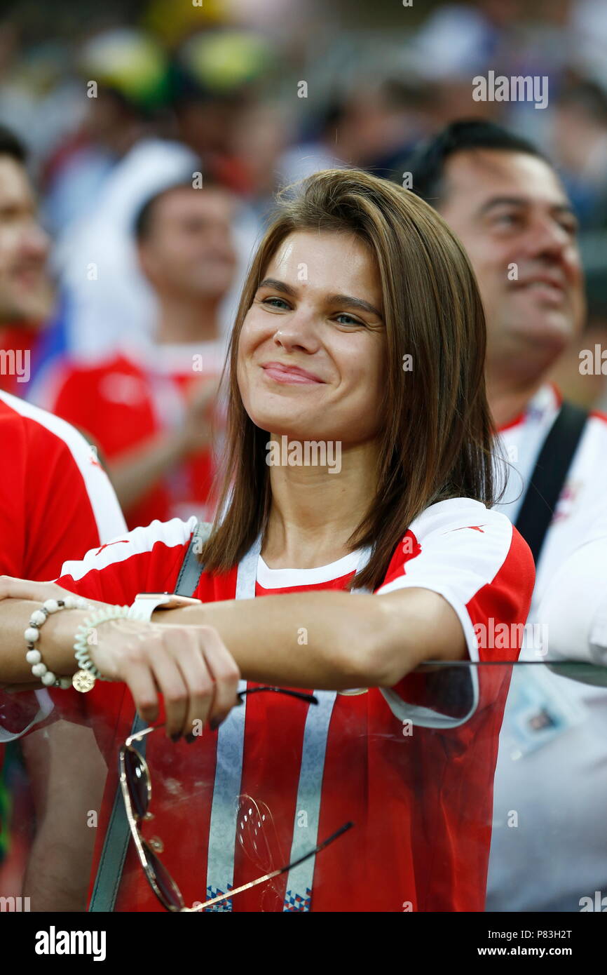Moscow, Russia. 27th June, 2018. Serbia fan Football/Soccer : FIFA World Cup Russia 2018 match between Serbia 0-2 Brazil at the Spartak Stadium in Moscow, Russia . Credit: Mutsu KAWAMORI/AFLO/Alamy Live News Stock Photo
