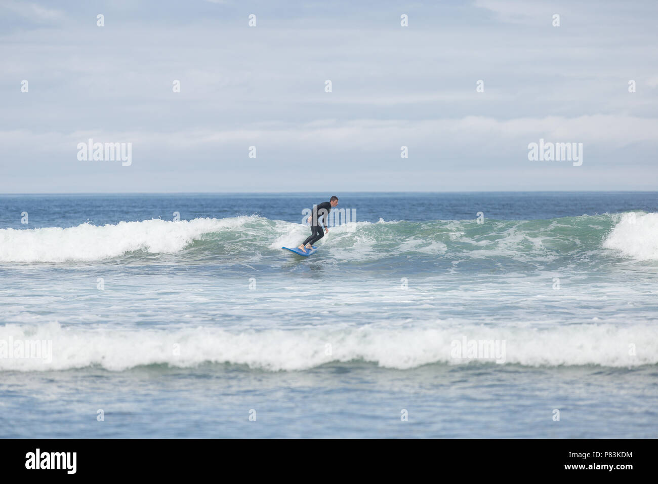 Strandhill, Sligo, Ireland. 8th July, 2018. Surfers enjoying the great weather and Atlantic waves surfing in Strandhill in county Sligo - one of the best places in Europe to surf. Credit: Michael Grubka/Alamy Live News Stock Photo