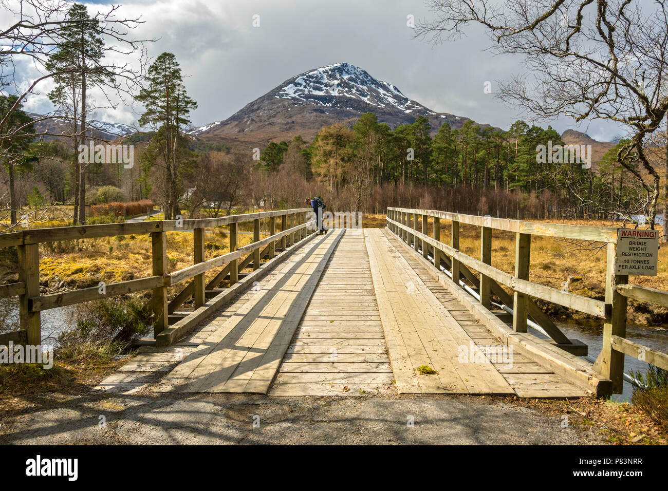 Sgùrr Dubh from the track to Coulin Lodge, at the head of Loch Clair, Torridon, Highland Region, Scotland, UK Stock Photo