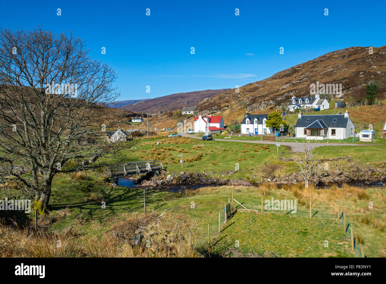 The village of Toscaig on the Applecross peninsula near Applecross, Highland Region, Scotland, UK Stock Photo
