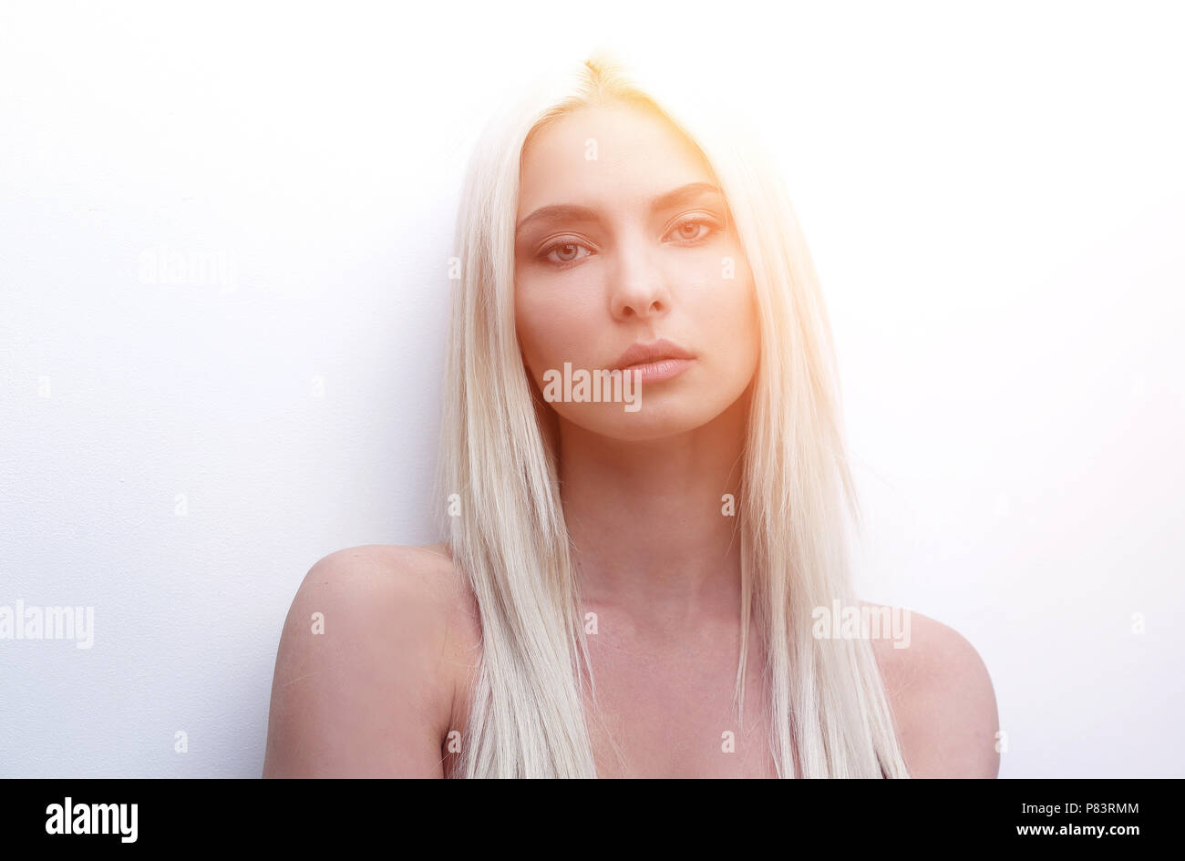 Close-up portrait of a sad beautiful woman Stock Photo - Alamy