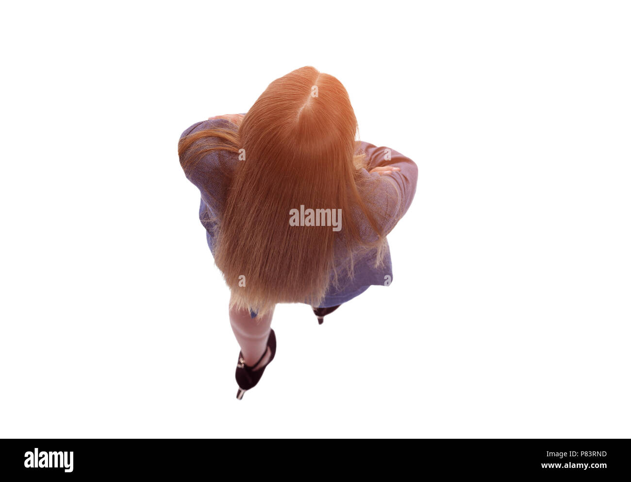 Woman office rear view Cut Out Stock Images & Pictures - Alamy