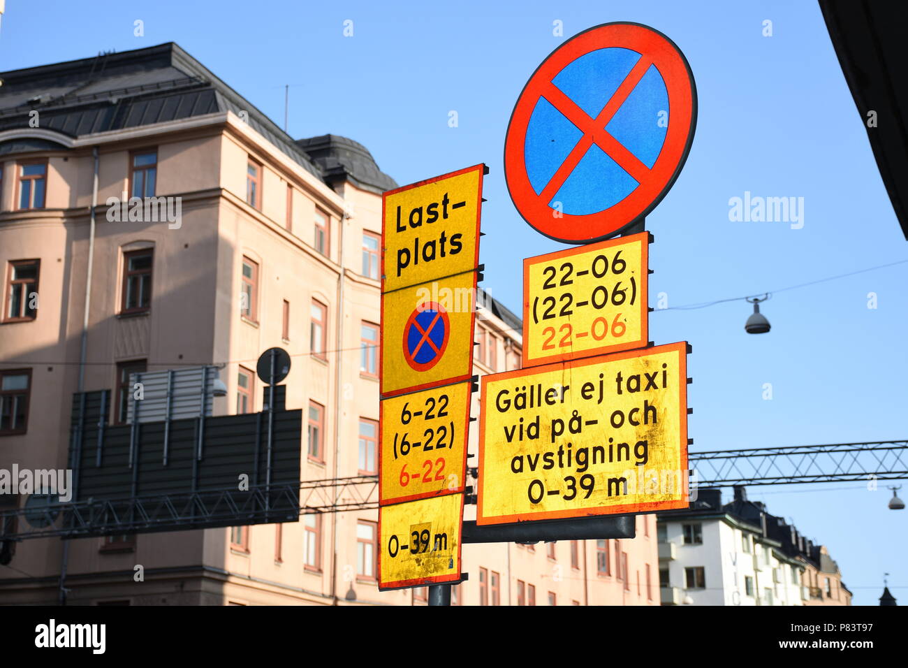 Schweden, Stockholm, Verkehrsschilder Stock Photo