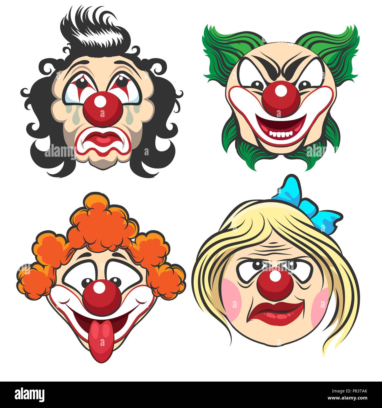 Clown faces Cut Out Stock Images & Pictures - Alamy