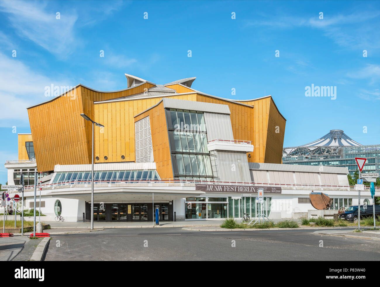 Berlin Philharmonic concert hall, Potsdamer Platz, Germany Stock Photo