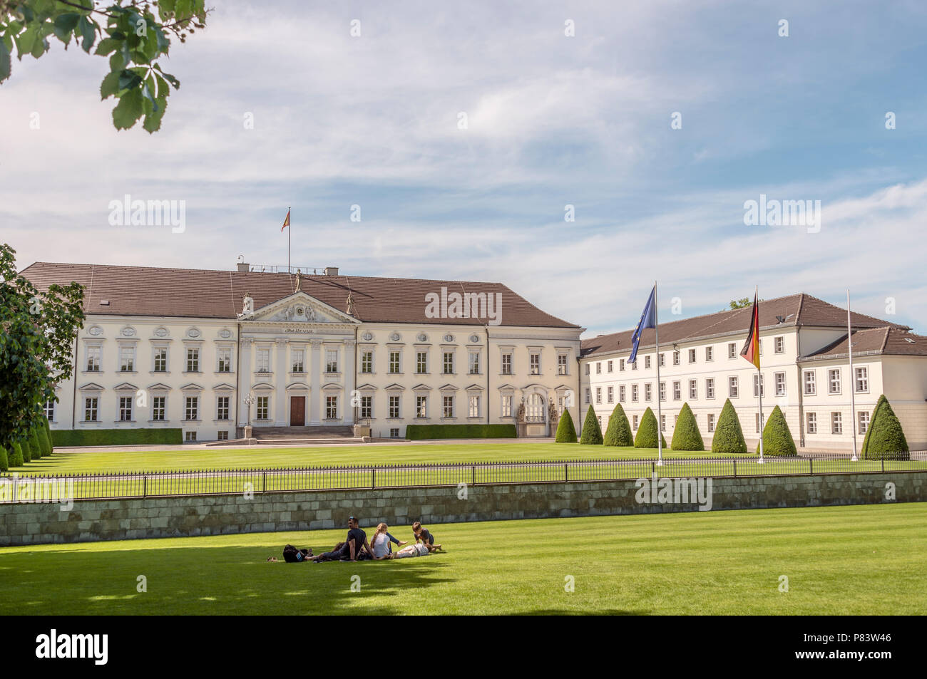 Bellevue Palace, the residence of the German federal president, Berlin, Germany Stock Photo
