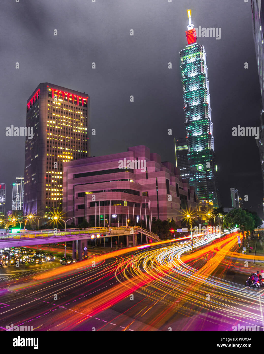 Taipei Night View. Exploring Taipei city in the night and shooting