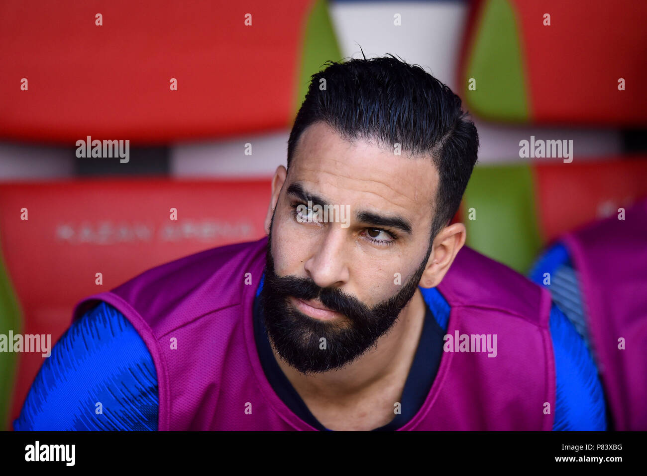 Adil Rami of France  during the 2018 FIFA World Cup Russia Round of 16 match between France and Argentina at Kazan Arena on June 30, 2018 in Kazan, Russia. (Photo by Lukasz Laskowski/PressFocus/MB Media) Stock Photo