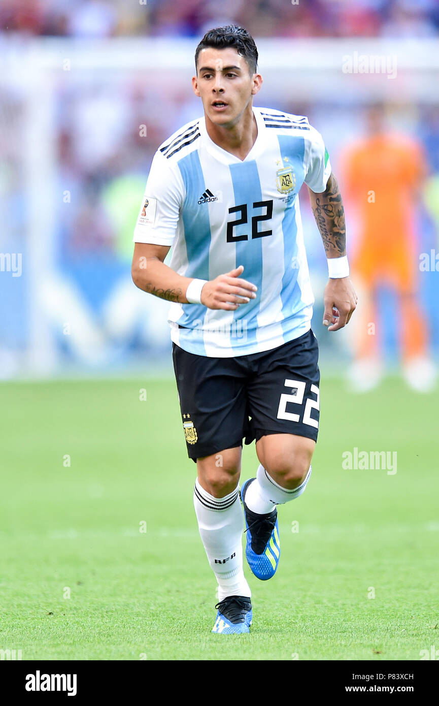 Cristian Pavon of Argentina  during the 2018 FIFA World Cup Russia Round of 16 match between France and Argentina at Kazan Arena on June 30, 2018 in Kazan, Russia. (Photo by Lukasz Laskowski/PressFocus/MB Media) Stock Photo