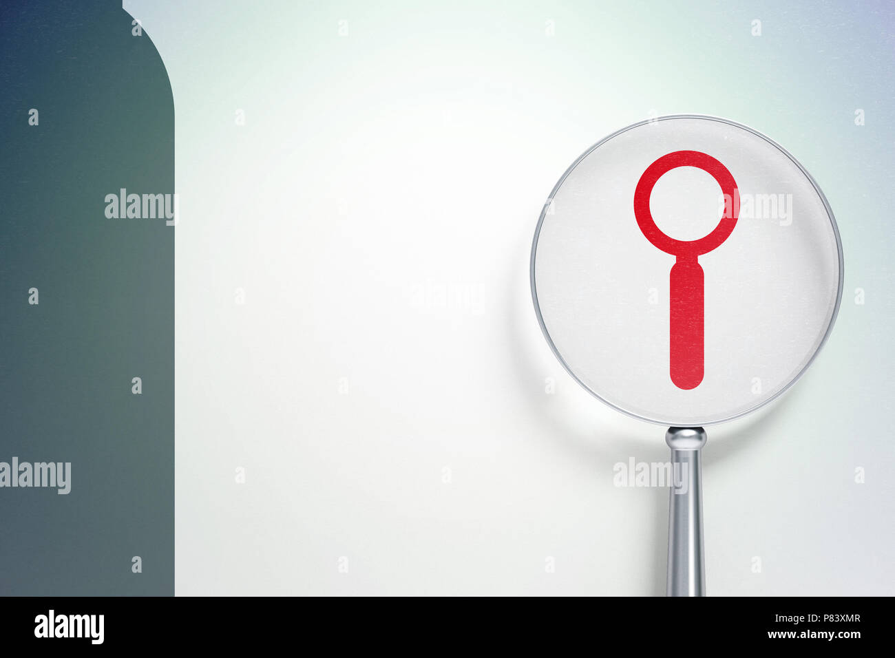 Web development concept: Search with optical glass on digital ...