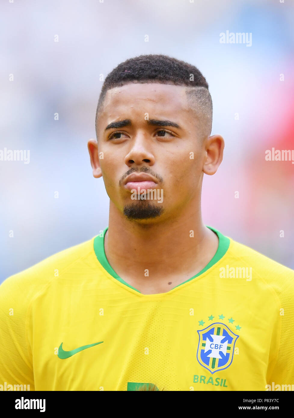 SAMARA, RUSSIA - JULY 02: Gabriel Jesus of Brazil during the 2018 FIFA World Cup Russia Round of 16 match between Brazil and Mexico at Samara Arena on July 2, 2018 in Samara, Russia. (Photo by Lukasz Laskowski/PressFocus/MB Media) Stock Photo