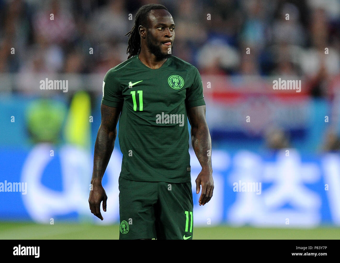 KALININGRAD, RUSSIA - JUNE 16: Victor Moses of Nigeria during the 2018 FIFA World Cup Russia group D match between Croatia and Nigeria at Kaliningrad Stadium on June 16, 2018 in Kaliningrad, Russia. (Photo by Norbert Barczyk/PressFocus/MB Media) Stock Photo