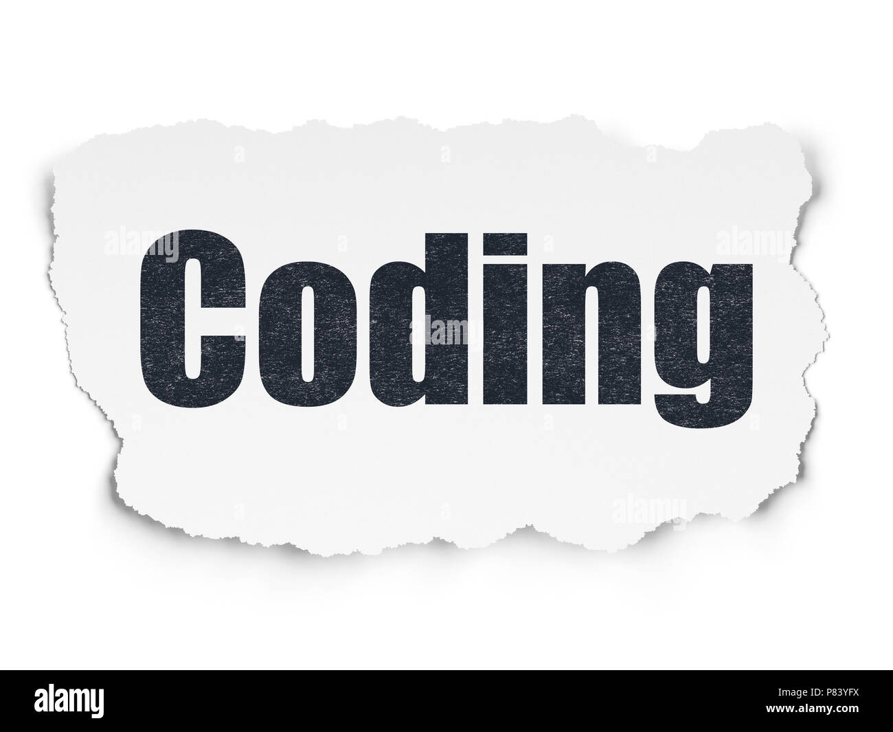 Programming concept: Coding on Torn Paper background Stock Photo - Alamy