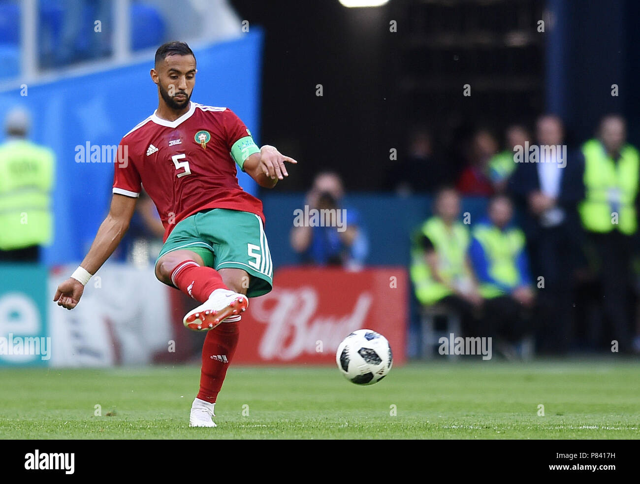 SAINT PETERSBURG, RUSSIA - JUNE 15: Milad Mohammadi of IR Iran in action during the 2018 FIFA World Cup Russia group B match between Morocco and Iran at Saint Petersburg Stadium on June 15, 2018 in Saint Petersburg, Russia. (Photo by Lukasz Laskowski/PressFocus/MB Media) Stock Photo