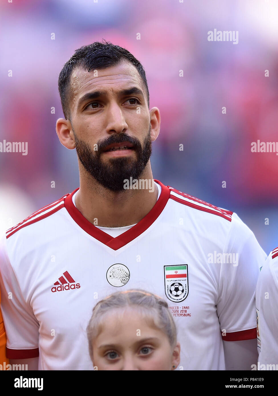 SAINT PETERSBURG, RUSSIA - JUNE 15: Roozbeh Cheshmi of IR Iran during the 2018 FIFA World Cup Russia group B match between Morocco and Iran at Saint Petersburg Stadium on June 15, 2018 in Saint Petersburg, Russia. (Photo by Lukasz Laskowski/PressFocus/MB Media) Stock Photo