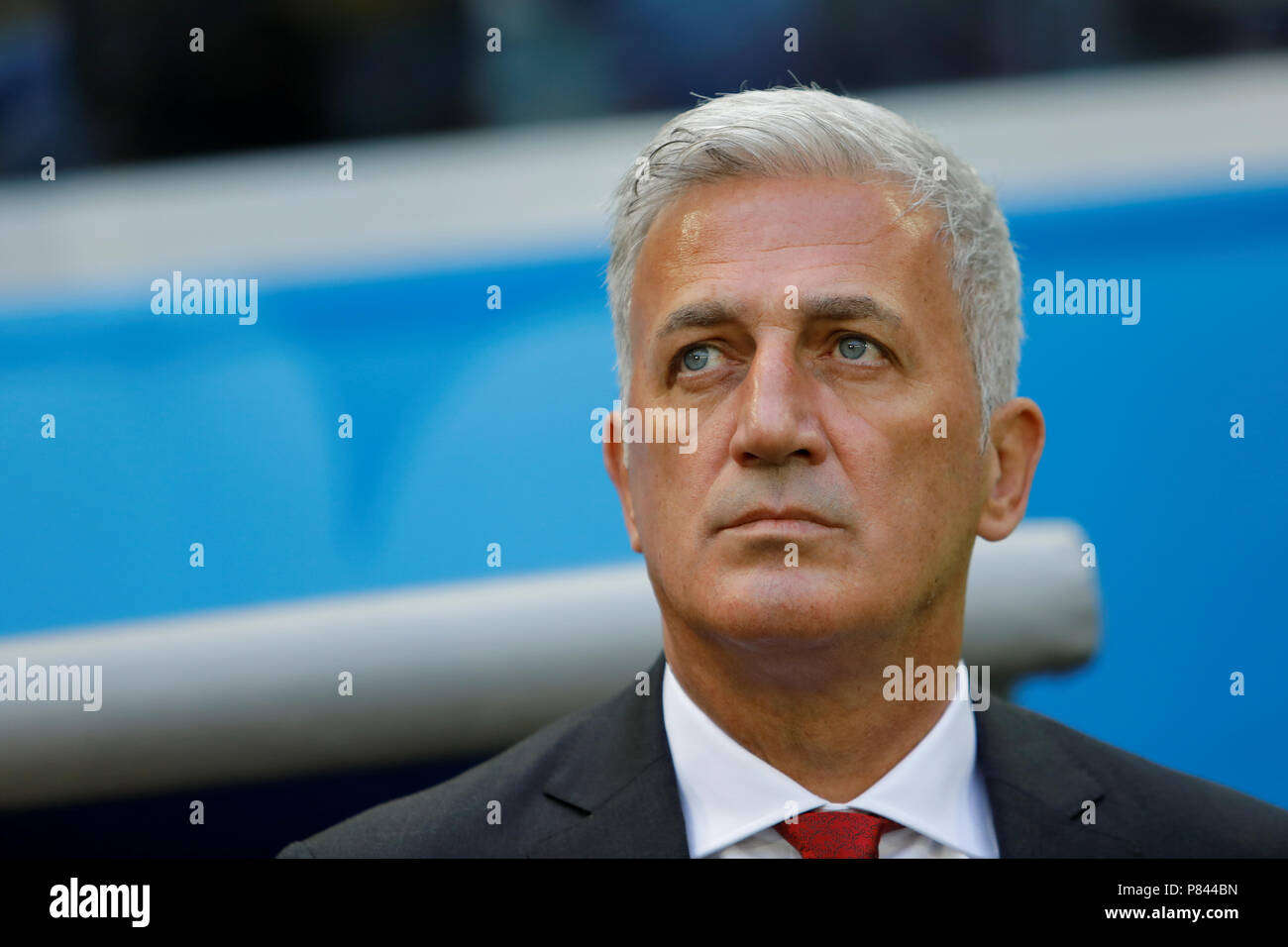 SAINT PETERSBURG, RUSSIA - JULY 3: Switzerland national team head coach Vladimir Petkovic looks on during the 2018 FIFA World Cup Russia Round of 16 match between Sweden and Switzerland at Saint Petersburg Stadium on July 3, 2018 in Saint Petersburg, Russia. (MB Media) Stock Photo