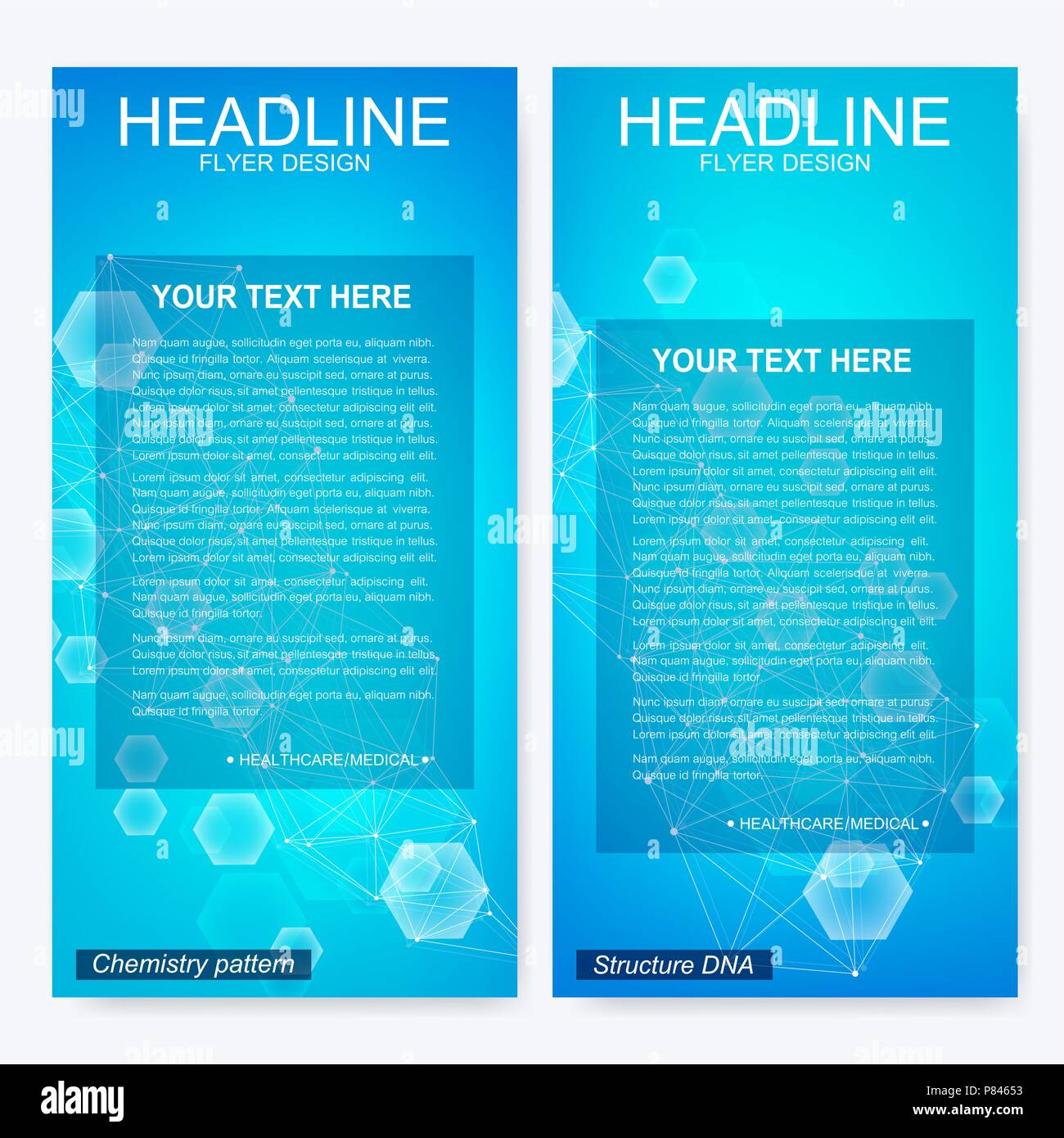 Modern set of vector flyers, banners. Geometric abstract presentation ...