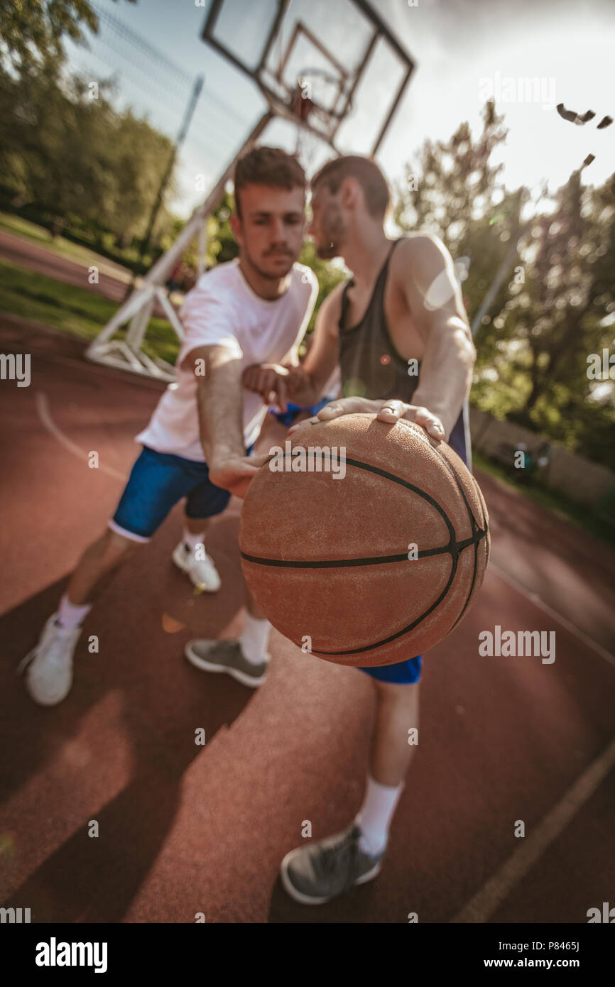 Two basketball players Stock Photo - Alamy