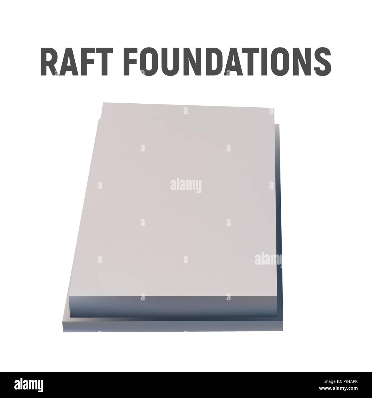 3D image raft foundation Stock Vector