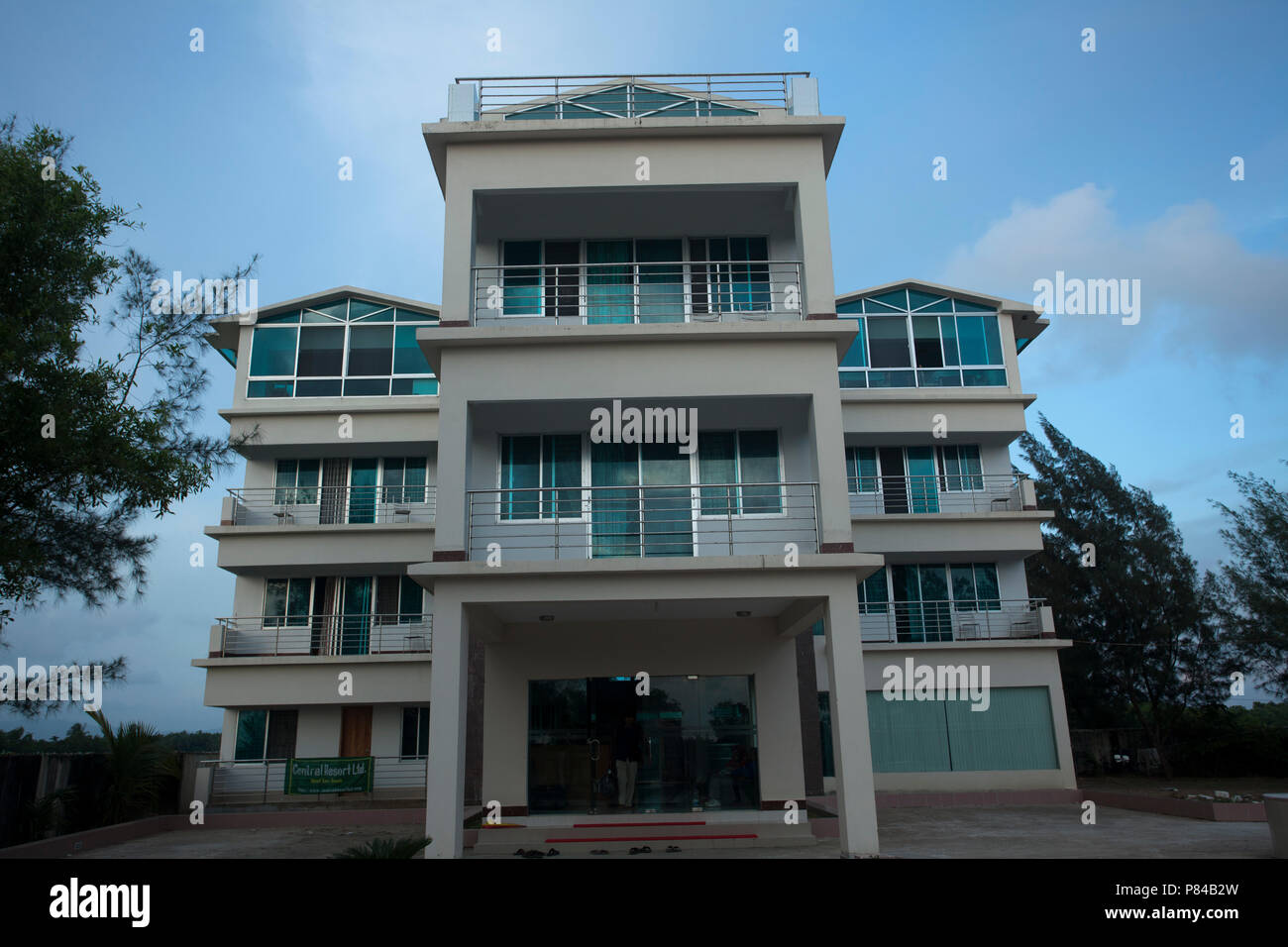 Central Resort Ltd, a modern resort near Teknaf Sea Beach. Teknaf, Cox´s Bazar, Bangladesh Stock Photo