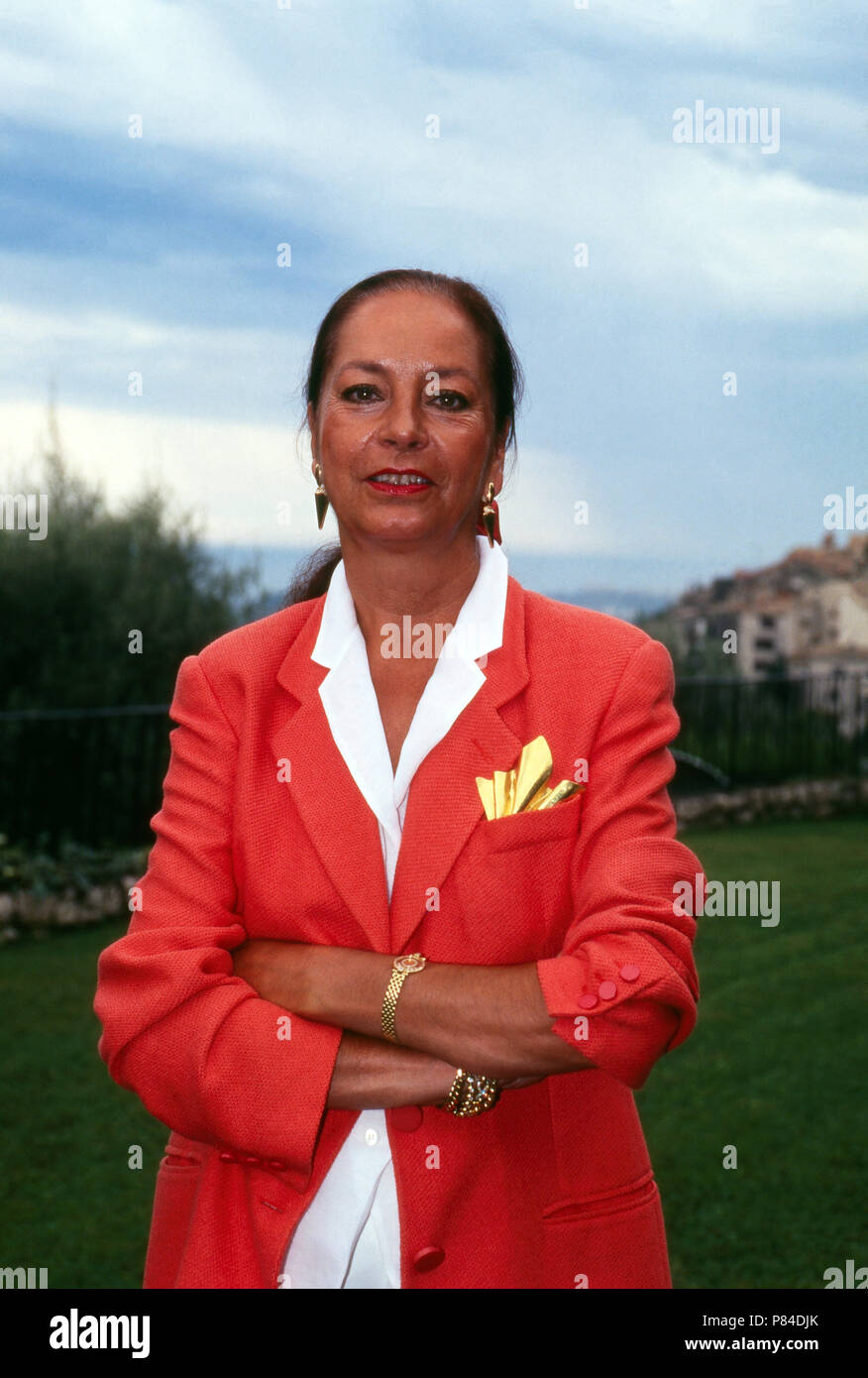 Margie Jürgens im Haus in Saint Paul de Vence, Frankreich 1978. Margie Juergens in her home at Margie Jürgens im Haus in Saint Paul de Vence, Frankreich 1978. Margie Juergens in her home at