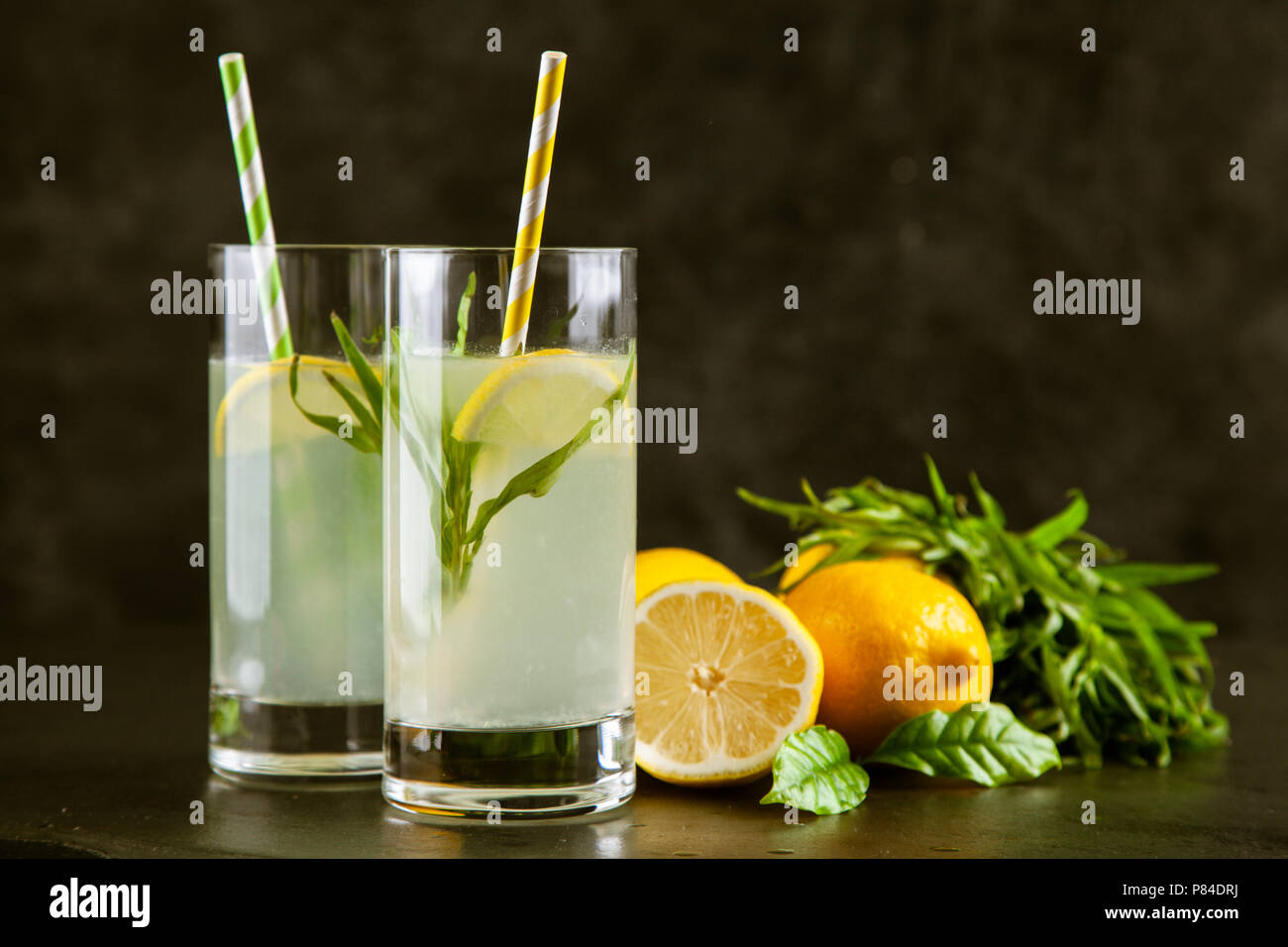 Tarragon lemonade drink Stock Photo Alamy
