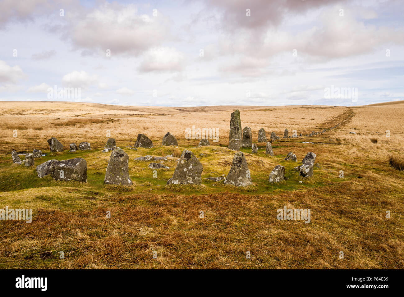 Hingston Hill stone circle, also known as Down Tor stone circle, is a