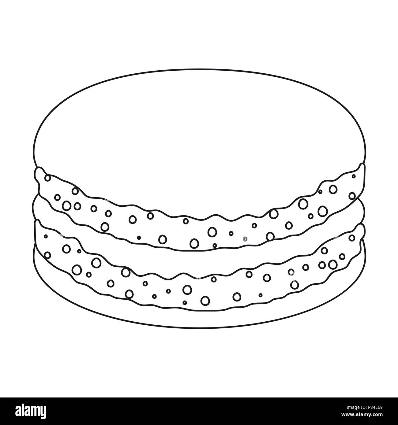 Chocolate biscuit icon in outline design isolated on white background