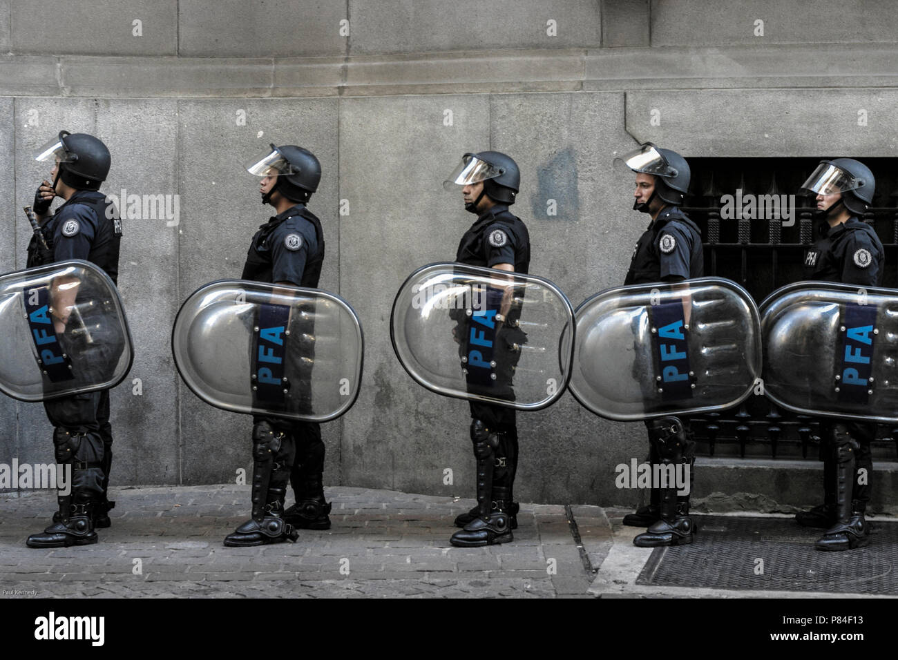 Argentine Federal Police in riot gear, Buenos Aires, Argentina Stock ...